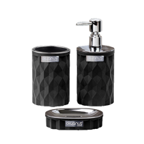 АКСЕСОАРИ ЗА БАНЯ 3Ч DIAM.OKY-4681 ЧЕРЕН