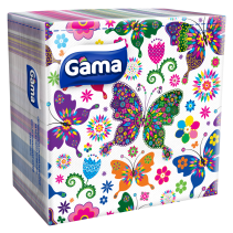 САЛФЕТКИ GAMA БЕЛИ С ПЕЧАТ 33/33 60БР 1П