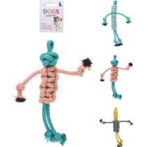 ИГРАЧКА ЗА КУЧЕ С ВЪЖЕ 30/33СМ МИКС