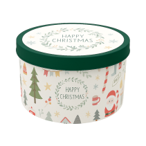 КУТИЯ СЪХРАНЕНИЕ Q-ROUND 7,5 Л CHRISTMAS WHITE