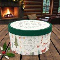 КУТИЯ СЪХРАНЕНИЕ Q-ROUND 1,5 Л CHRISTMAS WHITE