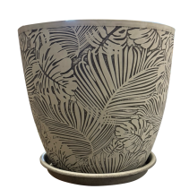 САКСИЯ BOTANICA MONSTERA Ф35 СИВ+ТЪМНО СИВ