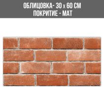 СТЕННА ОБЛИЦОВКА ГРАНИТОГРЕС SUN 05 30/60 RED