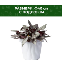 САКСИЯ PVC ONDA БЯЛА Ф40 СМ+ ПОДЛОЖКА