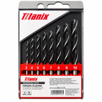 СВРЕДЛА ЗА ДЪРВО 3-10ММ 8БР/ОПК TITANIX