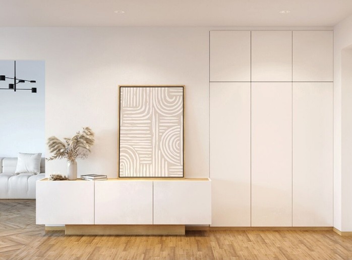 Гардероб преди да се сложи мебелно фолио